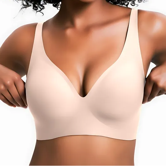 Vivid Bloom V-Neck Wireless Bra - Comfort & Lift for Women (VB)